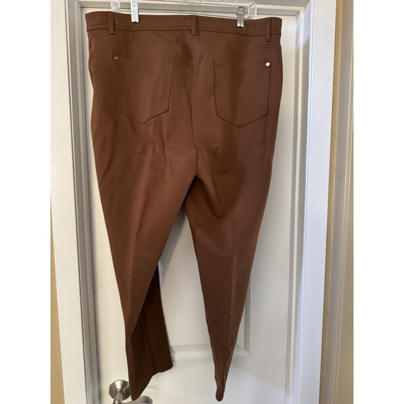 Chico's So Slimming Brigitte Pants Size 3 (US 16) Rust Brown Ankle Regular - Picture 2 of 11